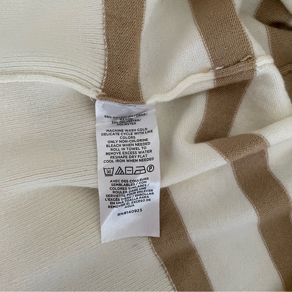 LOFT Striped Shoulder Button Sweater - Picture 5 of 5